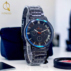 Fitros Gents Watch High Quality Stainless Steel Elegant Wristwatches