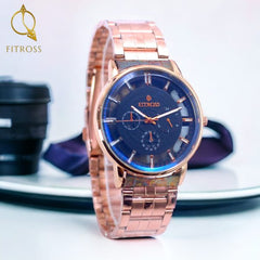 Fitros Gents Watch High Quality Stainless Steel Elegant Wristwatches